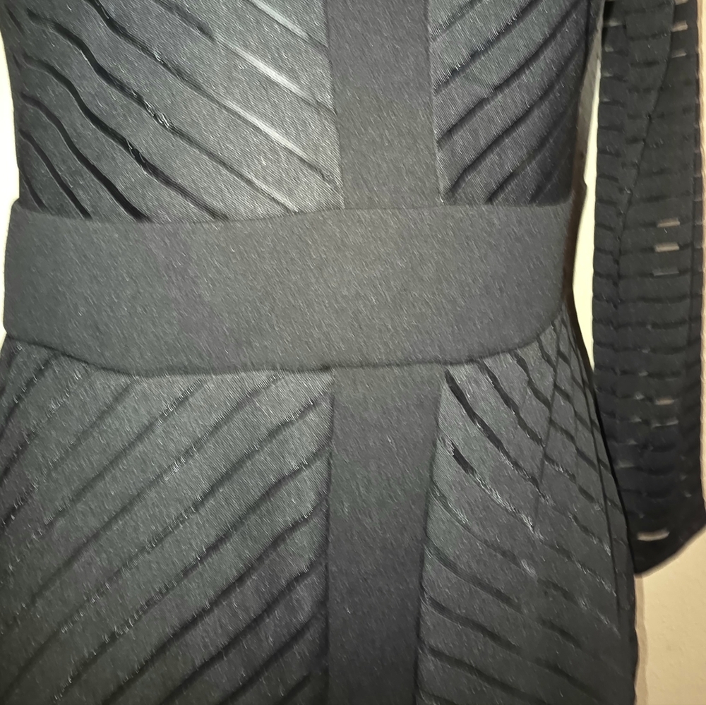 Sexy sheer Black Striped Dress - Picture 5 of 7